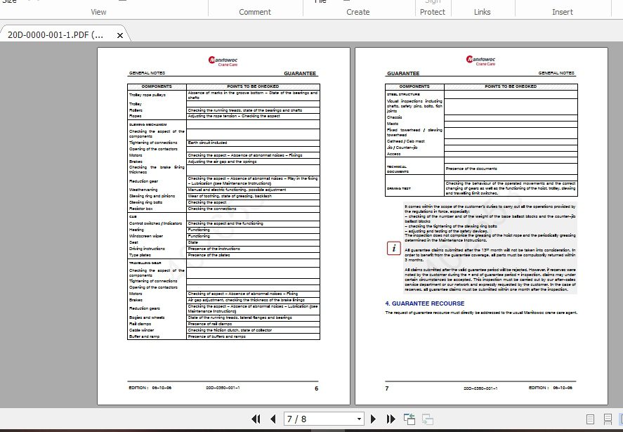 Manitowoc Potain Tower Crane M85B Full Manuals 2