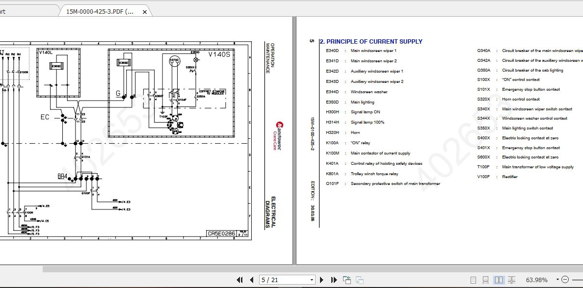 Manitowoc Potain Tower Crane M85B Full Manuals 3