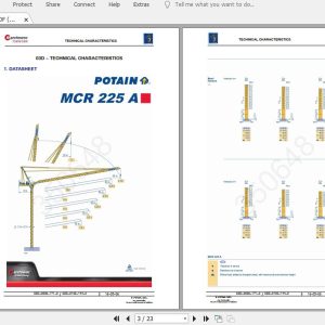 Manitowoc Potain Tower Crane MCR 225A Full Manuals 1