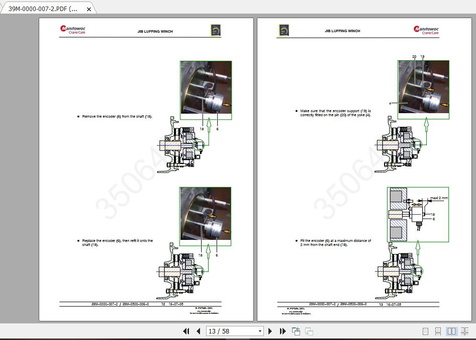 Manitowoc Potain Tower Crane MCR 225A Full Manuals 3