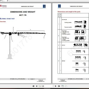 Manitowoc Potain Tower Crane MCT 178 Full Manuals 1