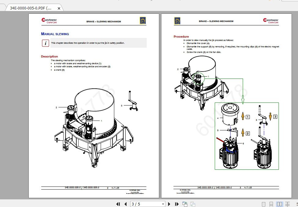 Manitowoc Potain Tower Crane MCT 178 Full Manuals 3