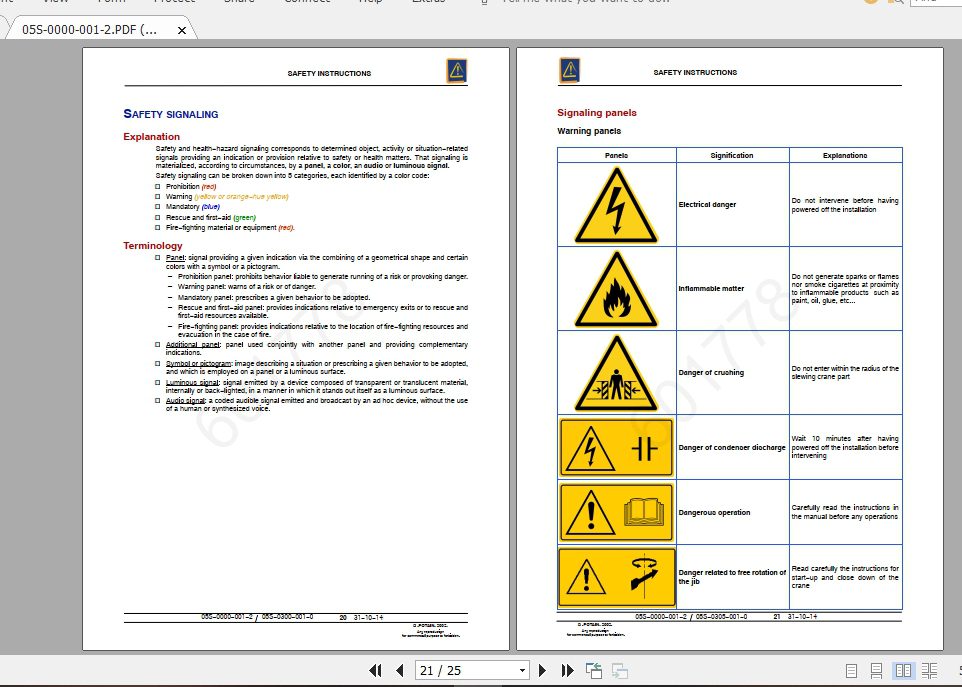Manitowoc Potain Tower Crane MCT 178 Full Manuals 4