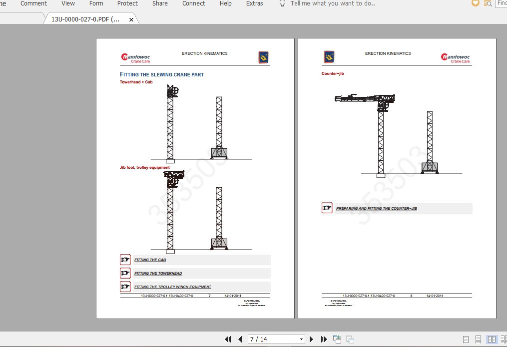 Manitowoc Potain Tower Crane MCT 385 L14 Full Manuals 2
