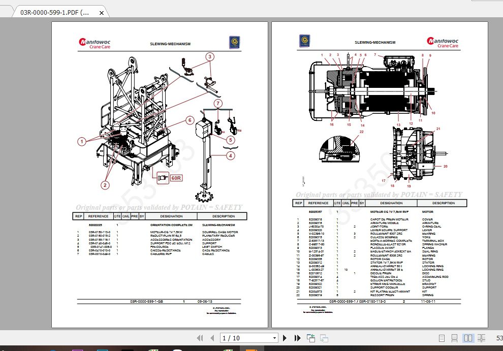 Manitowoc Potain Tower Crane MCT 385 L14 Full Manuals 4