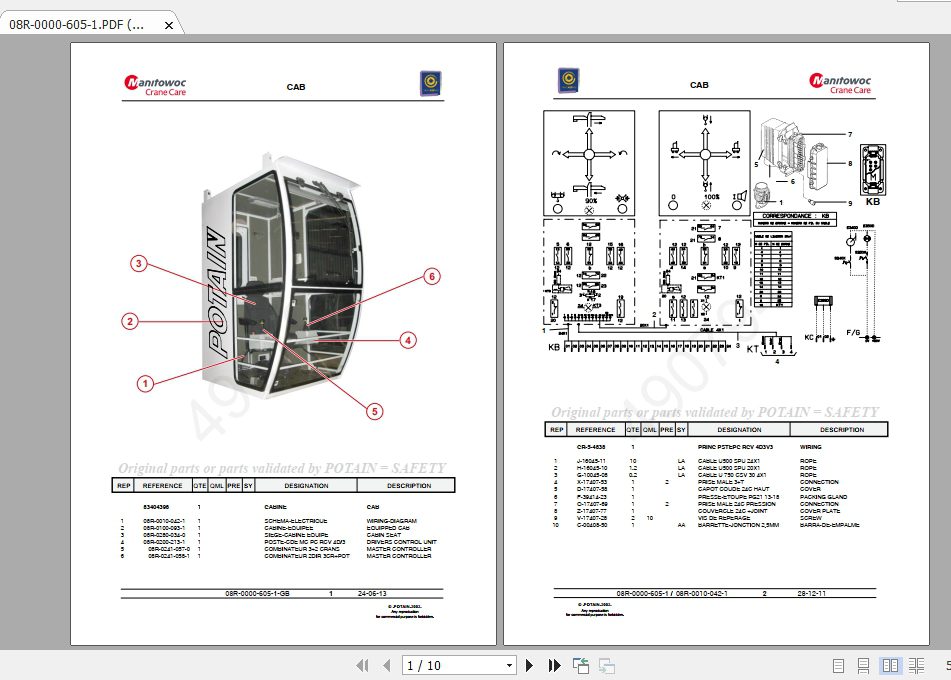 Manitowoc Potain Tower Crane MC 125 Full Manuals 4