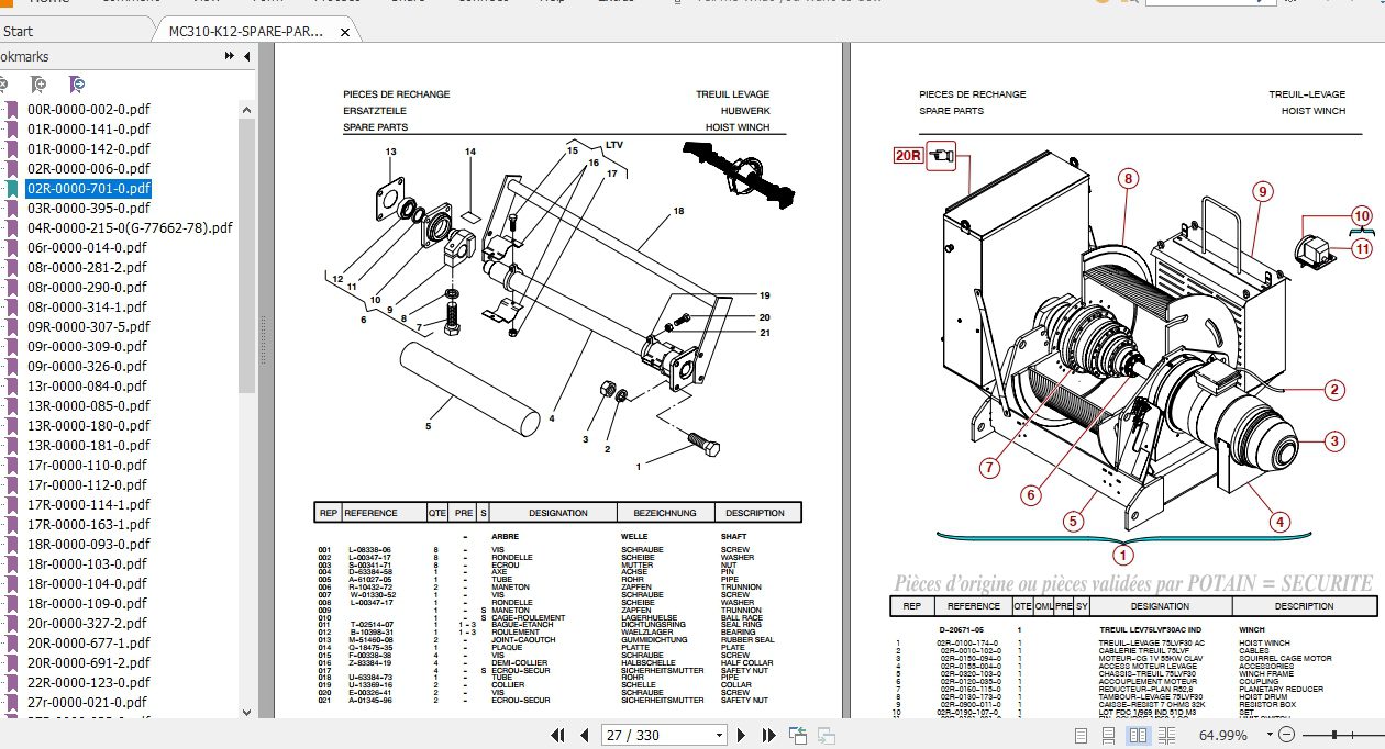 Manitowoc Potain Tower Crane MC 310 K12 Full Manuals 3