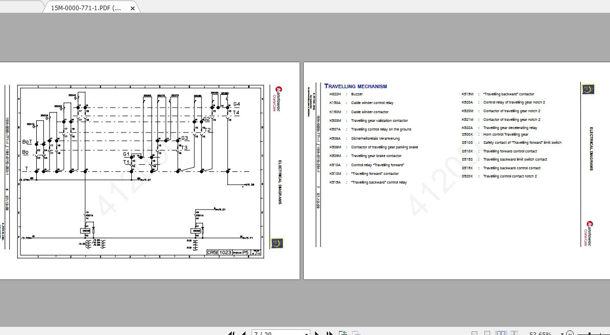 Manitowoc Potain Tower Crane MD 1100 40T Full Manuals 3