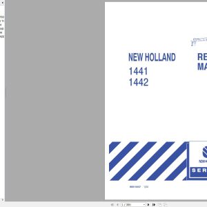 New Holland 1441 1442 Disc Mower conditioner Repair Manual86614447 1