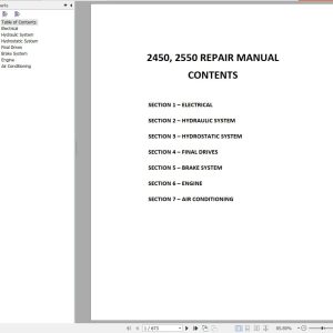New Holland 2450 2550 Repair Manual86575157 2