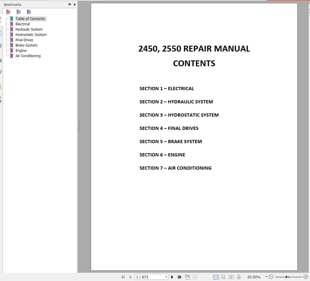 New Holland 2450 2550 Repair Manual86575157 2