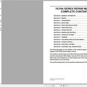 New Holland 70 70A Series Repair Manual87018722 1