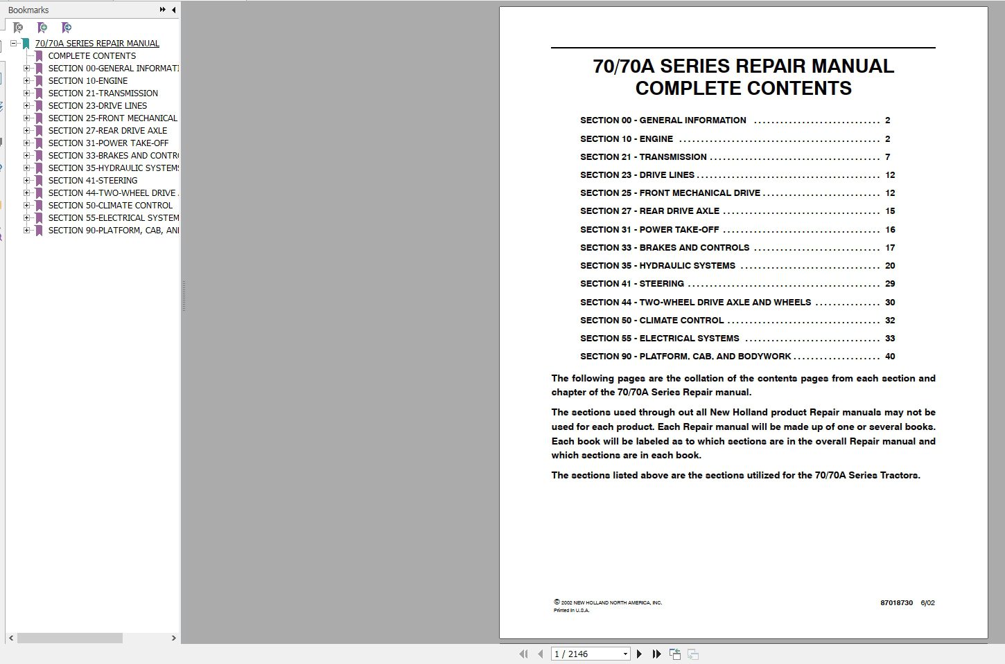 New Holland 70 70A Series Repair Manual87018722 1
