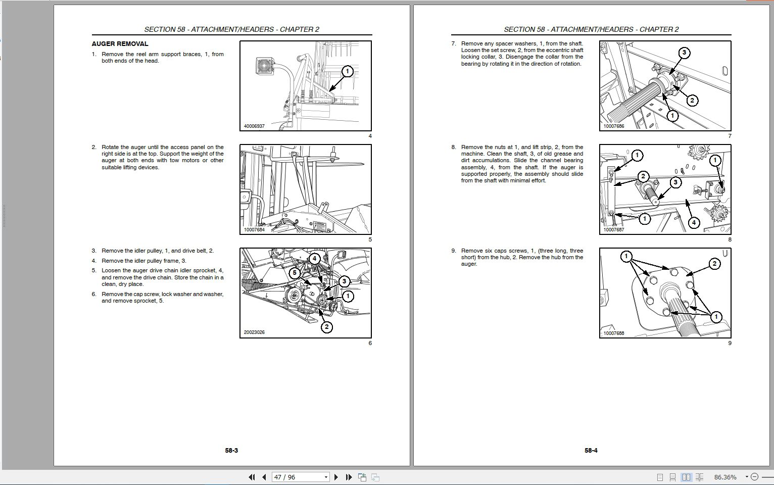New Holland 72C 74C Grain Head Repair Manual87017392 2
