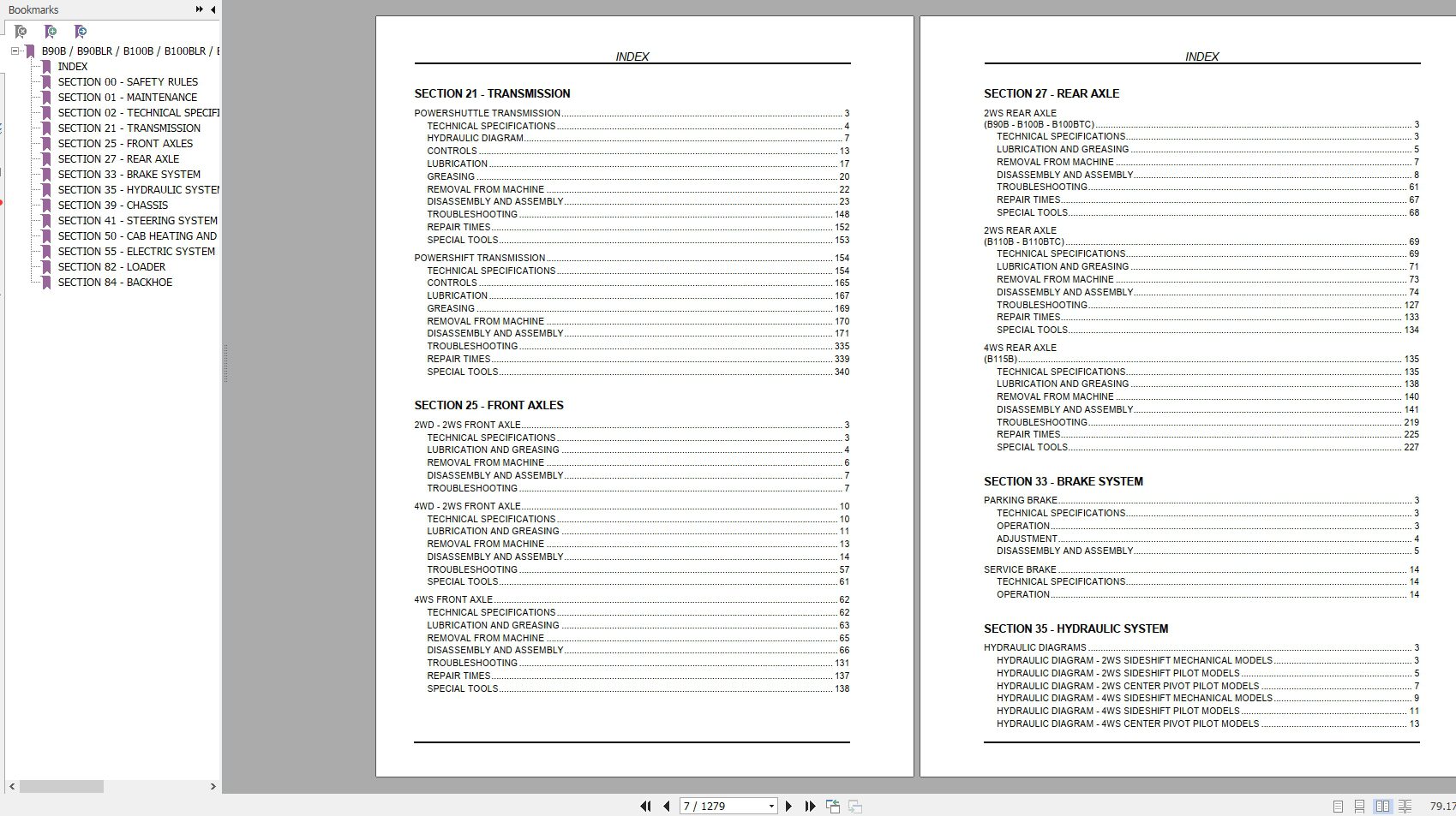 New Holland B100B B100BLR B100BTC B110B B110BTC B115B B90BB90BLR Service Manual84428663B 2