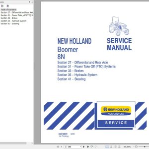 New Holland Boomer 8N Service Manual06910045 1