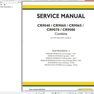 New Holland CR9040CR9060CR9065CR9070CR9080 Combine Service Manual 3 2
