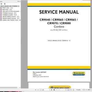 New Holland CR9040CR9060CR9065CR9070CR9080 Combine Service Manual 4 1