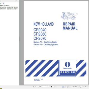 New Holland CR9040 CR9060 9070 Combines Service Manual