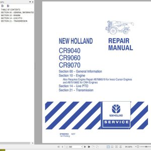 New Holland CR9040 CR9060 9070 Combines Service Manual 5