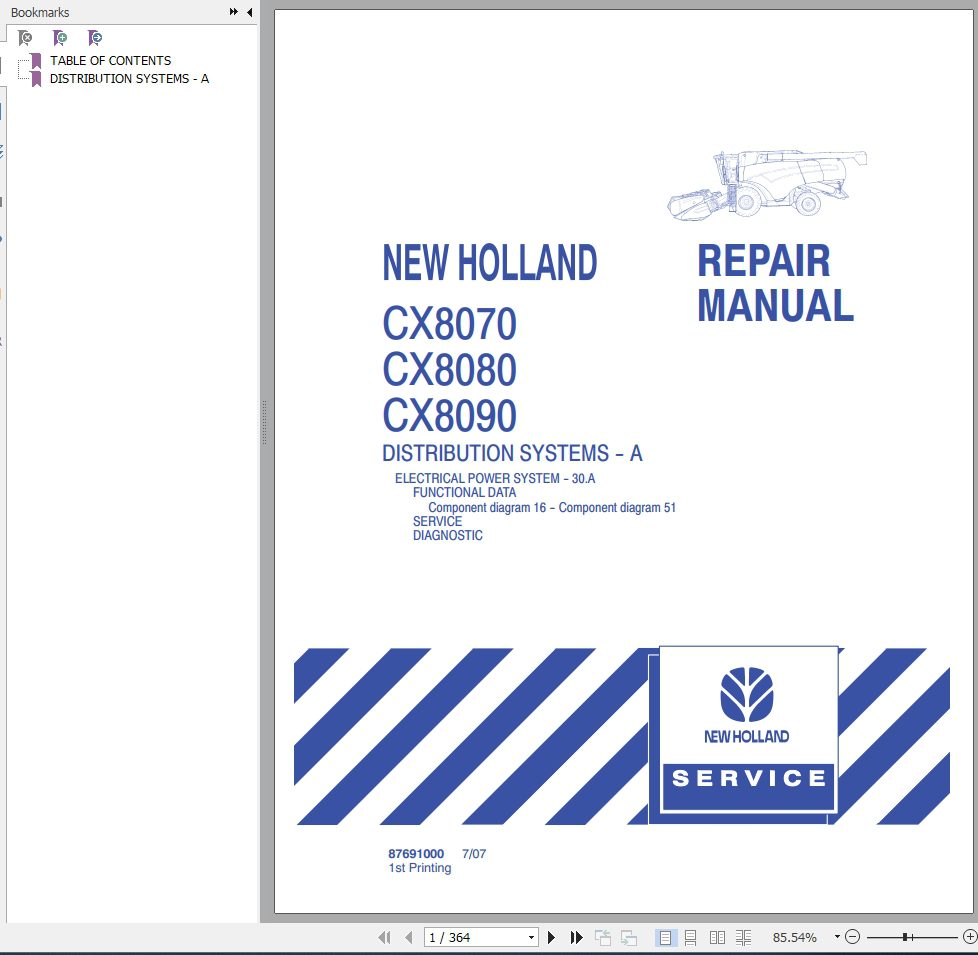 New Holland CX8070 CX8080 CX8090 Repair Manual 3