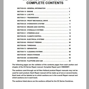 New Holland CX Series Repair Manual86630597 1