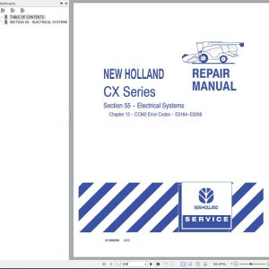 New Holland CX Series Repair Manual 1