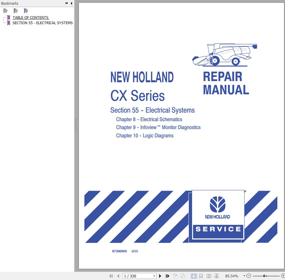 New Holland CX Series Repair Manual 2