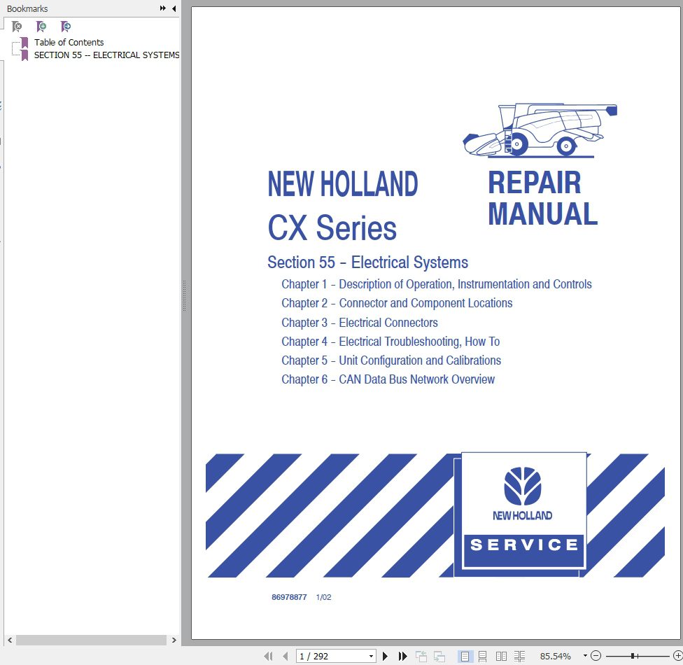 New Holland CX Series Repair Manual 3