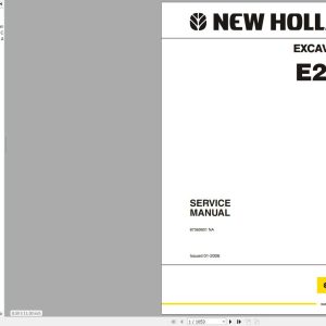 New Holland Crawler Excavator E215 Service Manual87360601NAR0 1