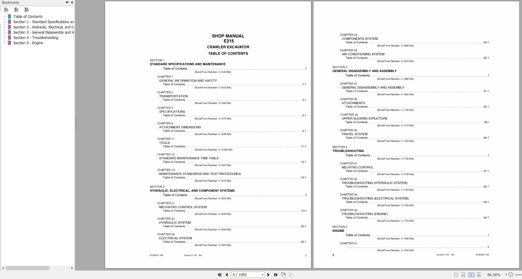 New Holland Crawler Excavator E215 Service Manual87360601NAR0 2