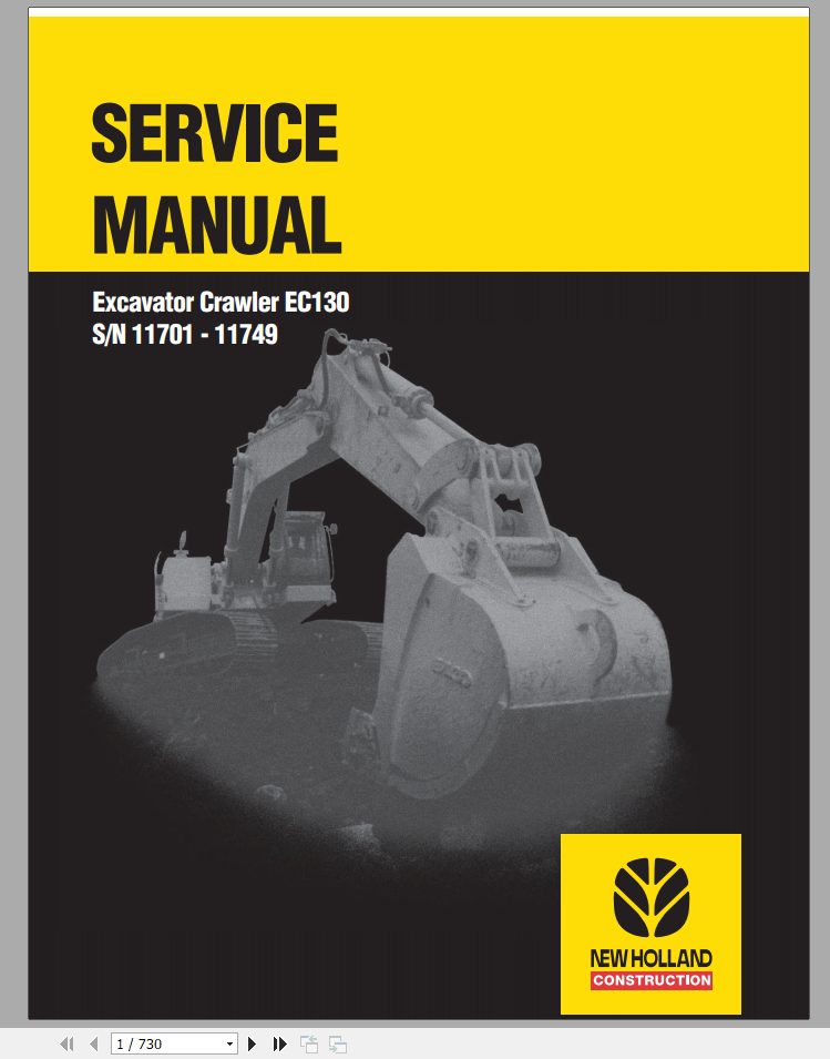 New Holland Crawler Excavators EC130 Service Manual73179380 1