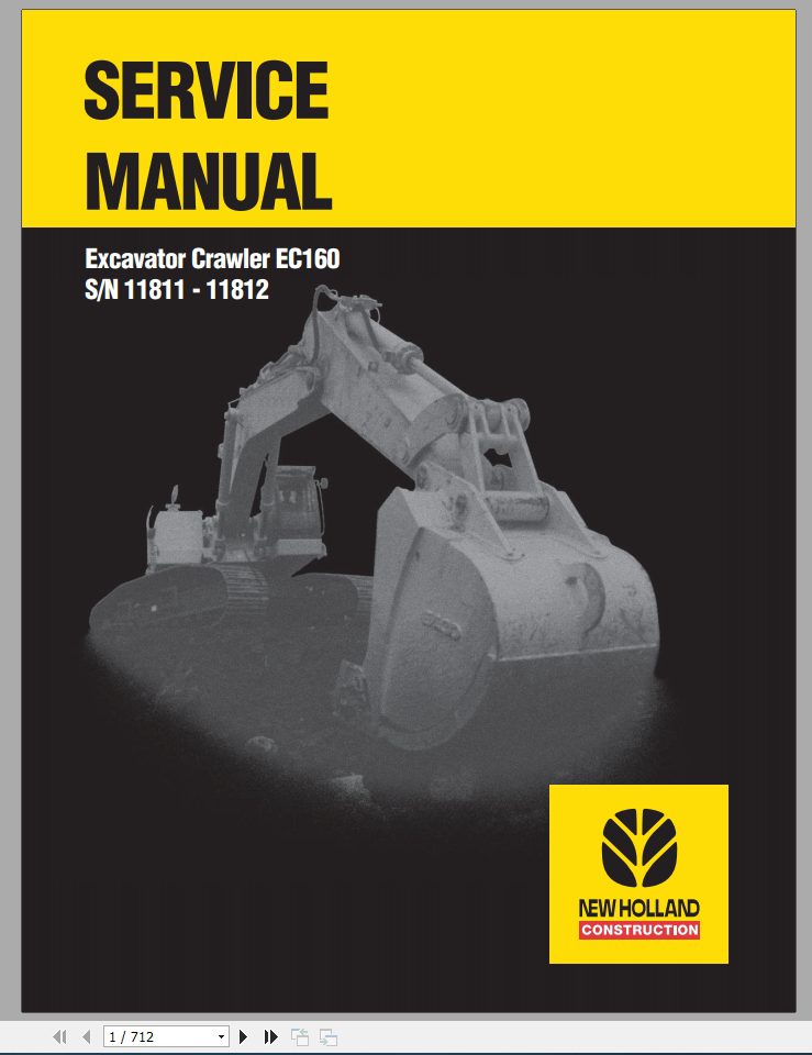 New Holland Crawler Excavators EC160 Service Manual73179382 1