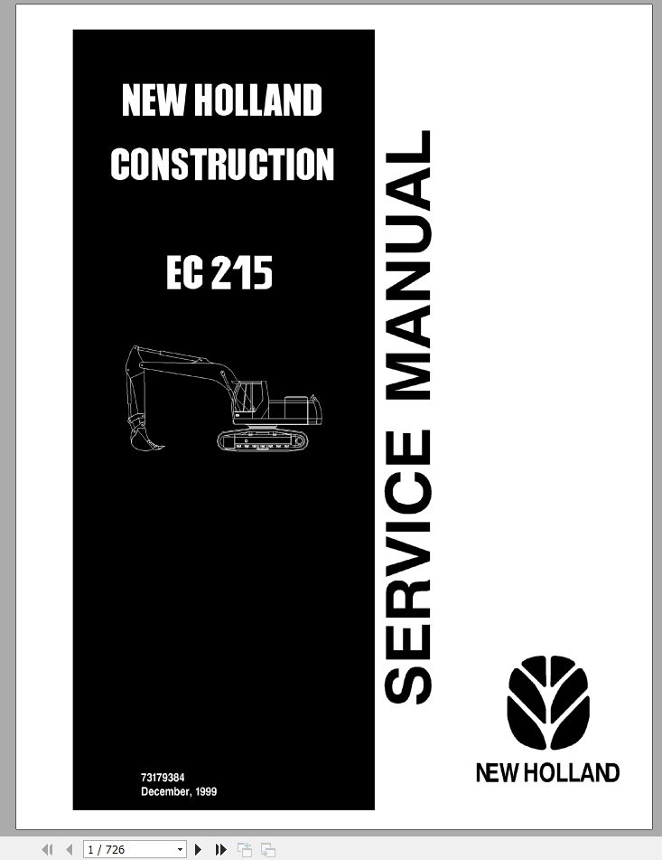 New Holland Crawler Excavators EC215 Service Manual73179384 1