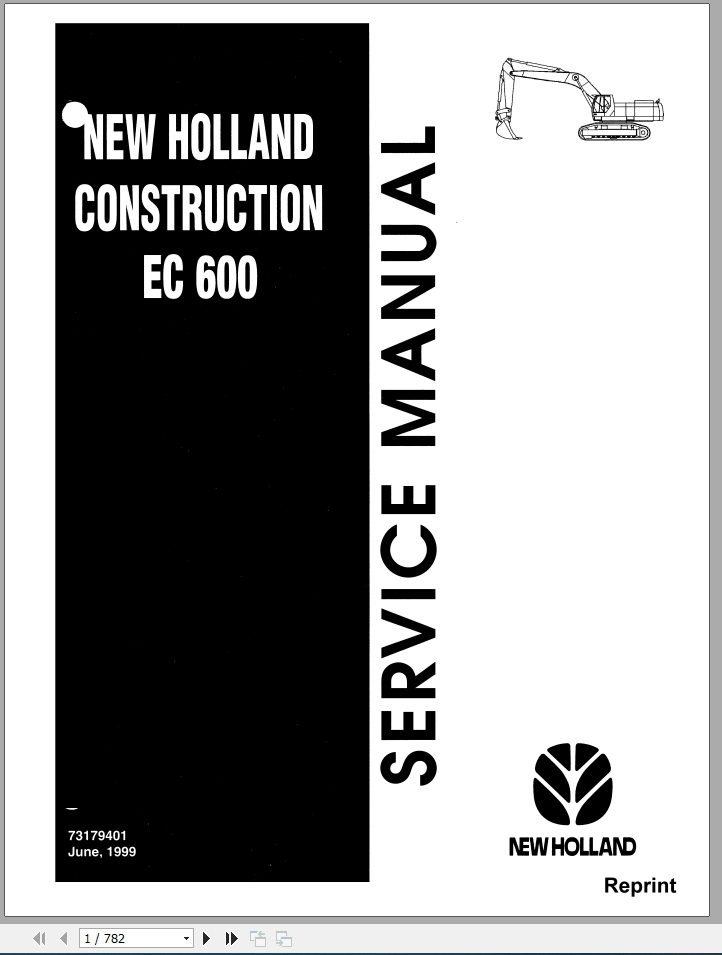 New Holland Crawler Excavators EC600 Service Manual73179401 1