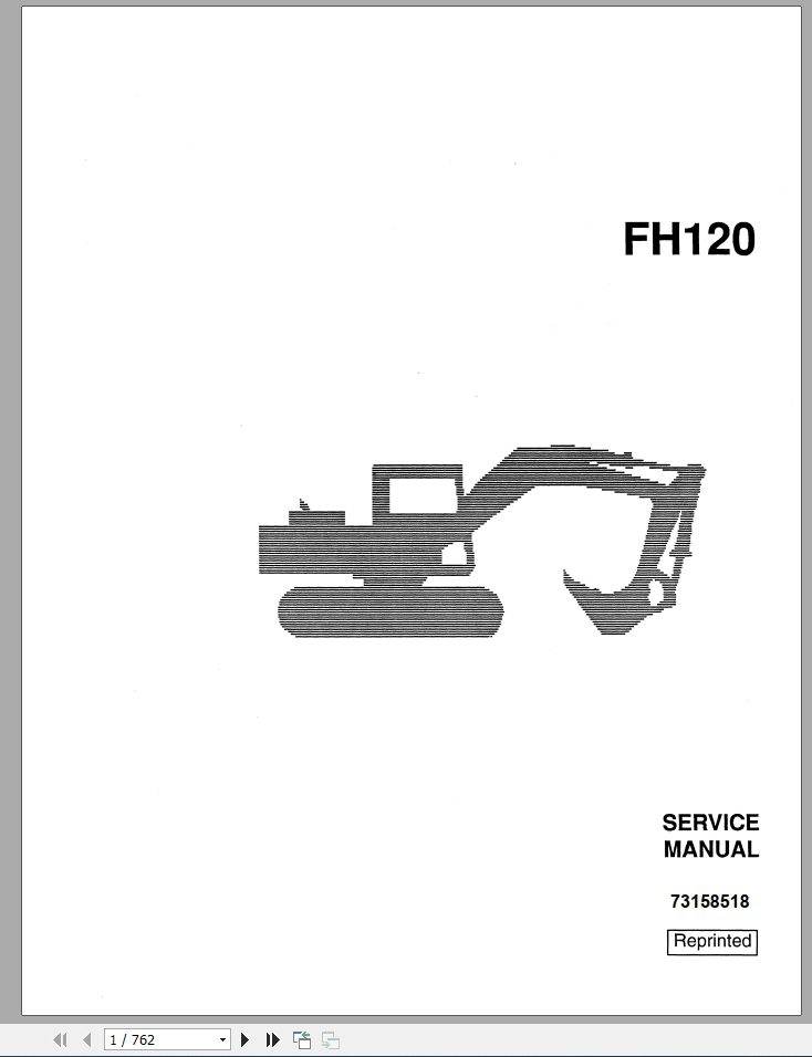 New Holland Crawler Excavators FH120 Service Manual73158518R0 1