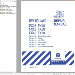New Holland FX25FX45FX28FX38FX48FX58 Repair Manual 4