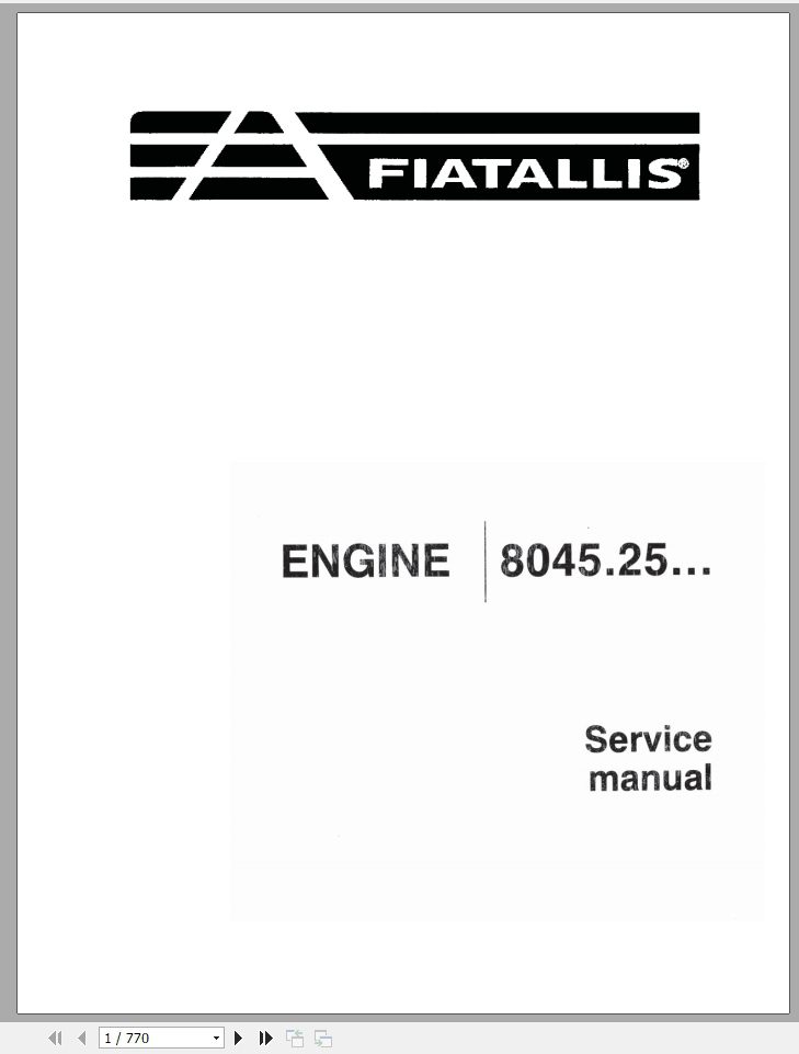 New Holland Fiatallis Engine FR90 Service Manual73154336 1