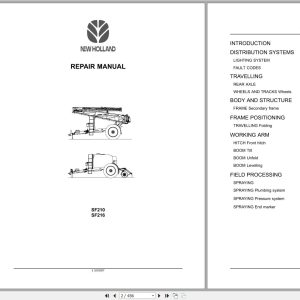 New Holland Field Sprayer SF210SF216 Repair Manual 2