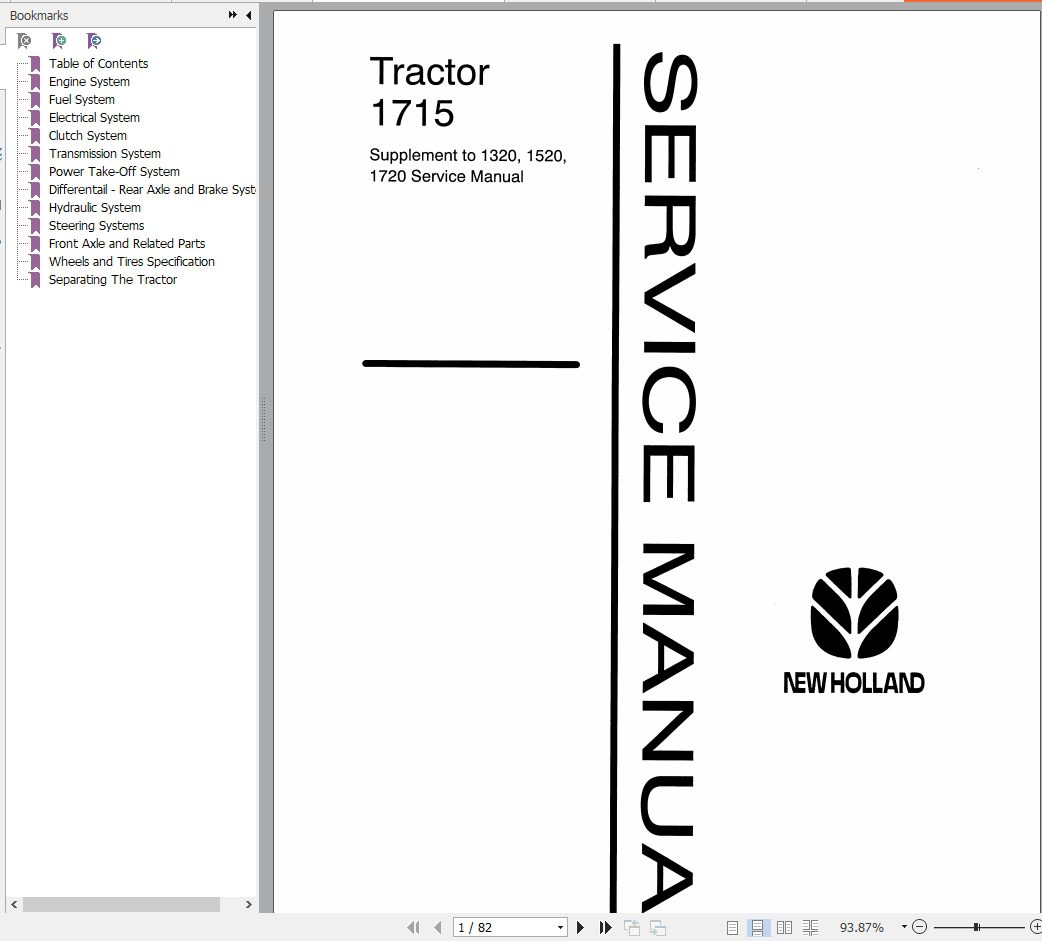 New Holland Ford Tractor 13201520162017151720192021203415 Service Manual 3