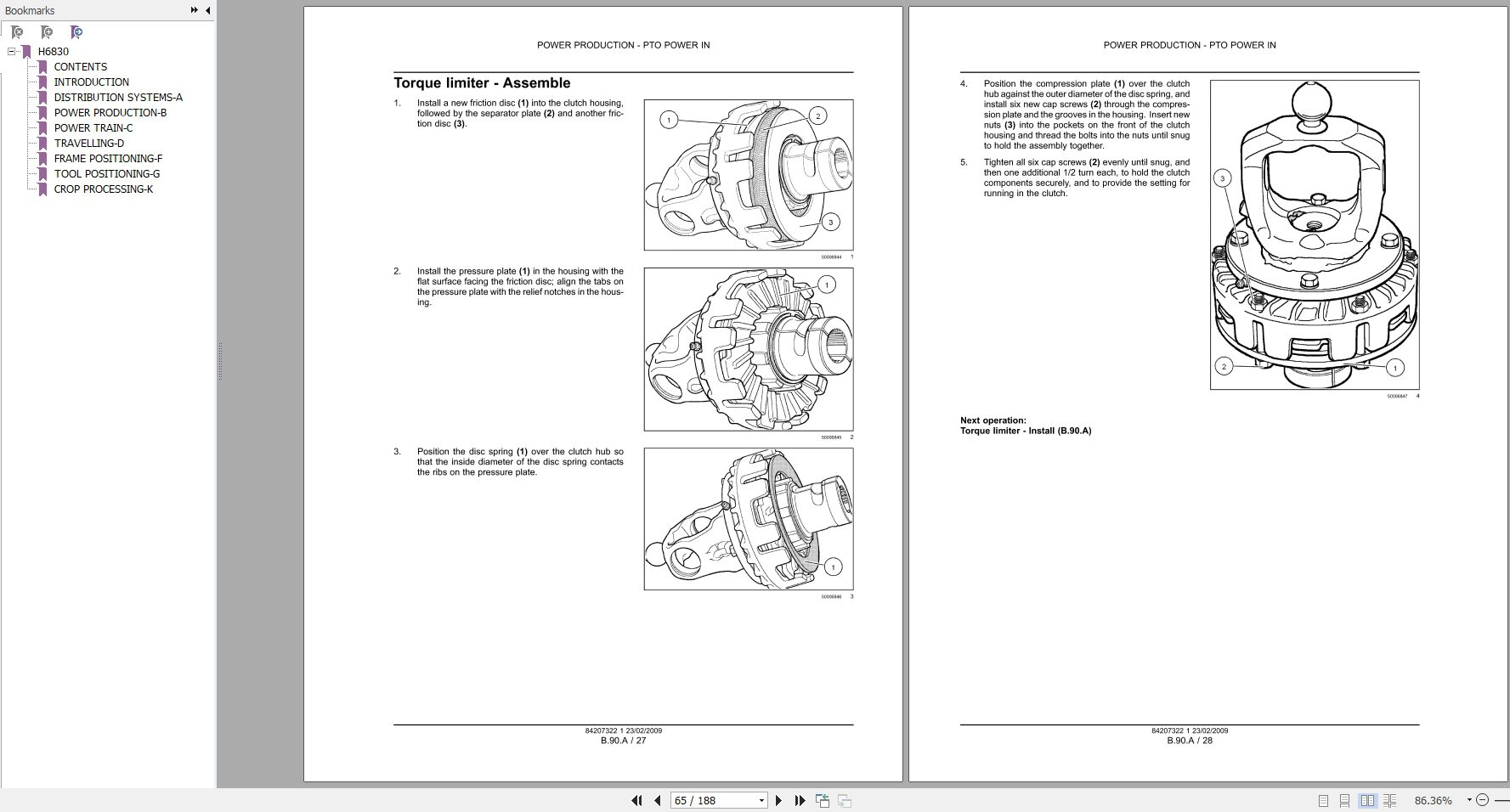 New Holland H6830 Disc Mower Service Manual84207322 3