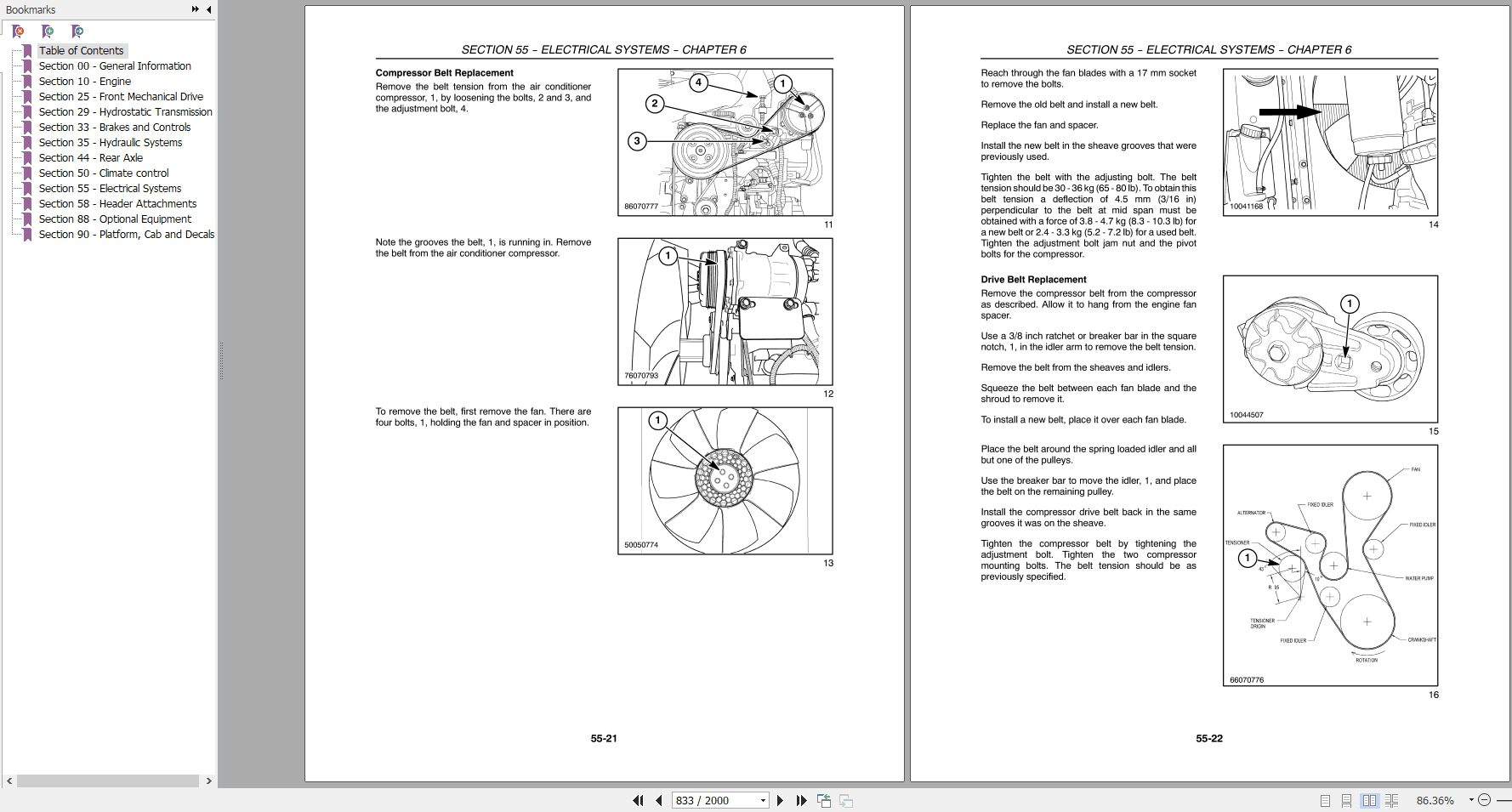 New Holland H8060 H8080 Windrower Service Manual 84211407 3