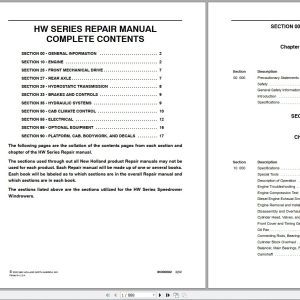 New Holland HW300 HW320 HW340 Repair Manual86637556 2