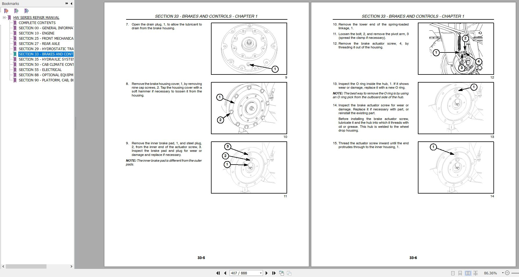 New Holland HW300 HW320 HW340 Repair Manual86637556 3