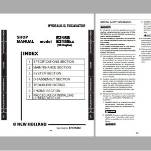 New Holland Hydraulic Excavator E385BJ E285BLCJ Service Manual 2