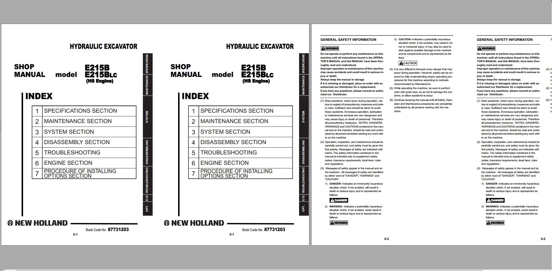 New Holland Hydraulic Excavator E385BJ E285BLCJ Service Manual 2