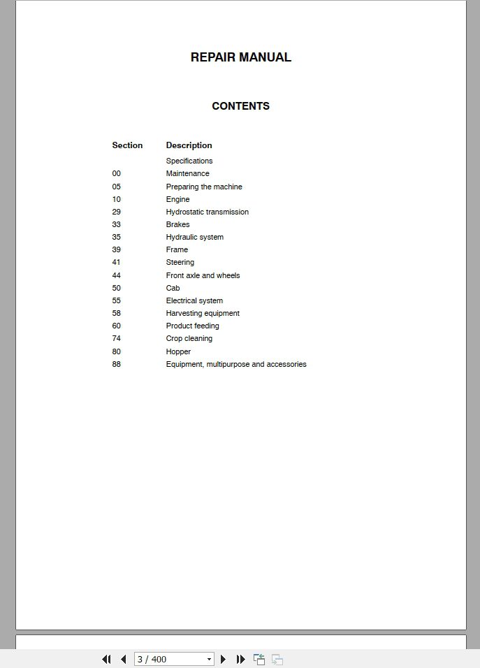 New Holland RM VN2080 Repair Manual 2