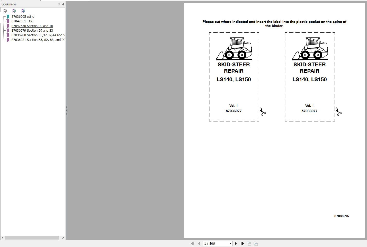 New Holland Skid Steer LS140 LS150 Repair Manual87036977 1