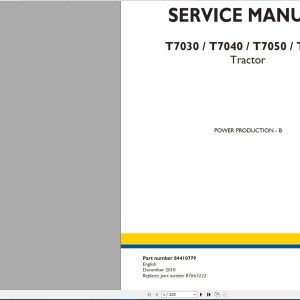New Holland T7030 T7040 T7050 T7060 Service Manual 1