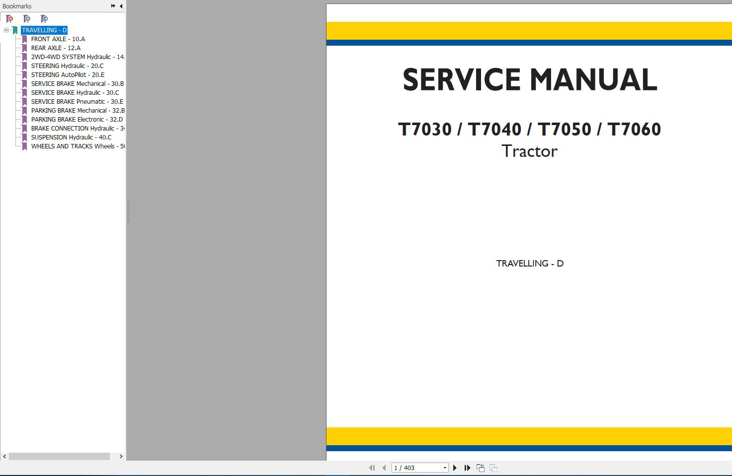New Holland T7030 T7040 T7050 T7060 Service Manual 2